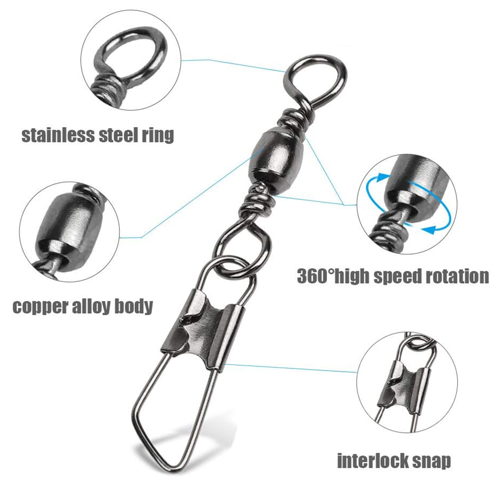 50Pcs Stainless Steel Snap Swi - Baitcasting Reel incelemesi ve fiyatı